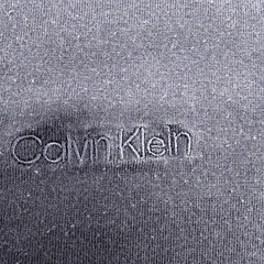 Calvin Klein Pima Cotton T-shirt Men XL Black Logo Embroidered.#46634