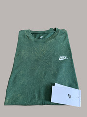 Nike Swoosh Stone Washed Embroidered Men’s Sz L Malachite Green T- Shirt New