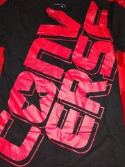 Converse Black/Red Graphic Logo Print T-Shirt Teens Size M Regular