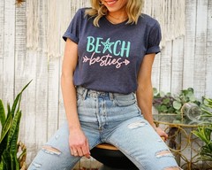 Beach Besties T Shirt Summer Bachelorette Party Tee