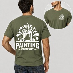 Men Personalised Work T Shirt Custom Trade Company Logo Painter Plumber Mechanic