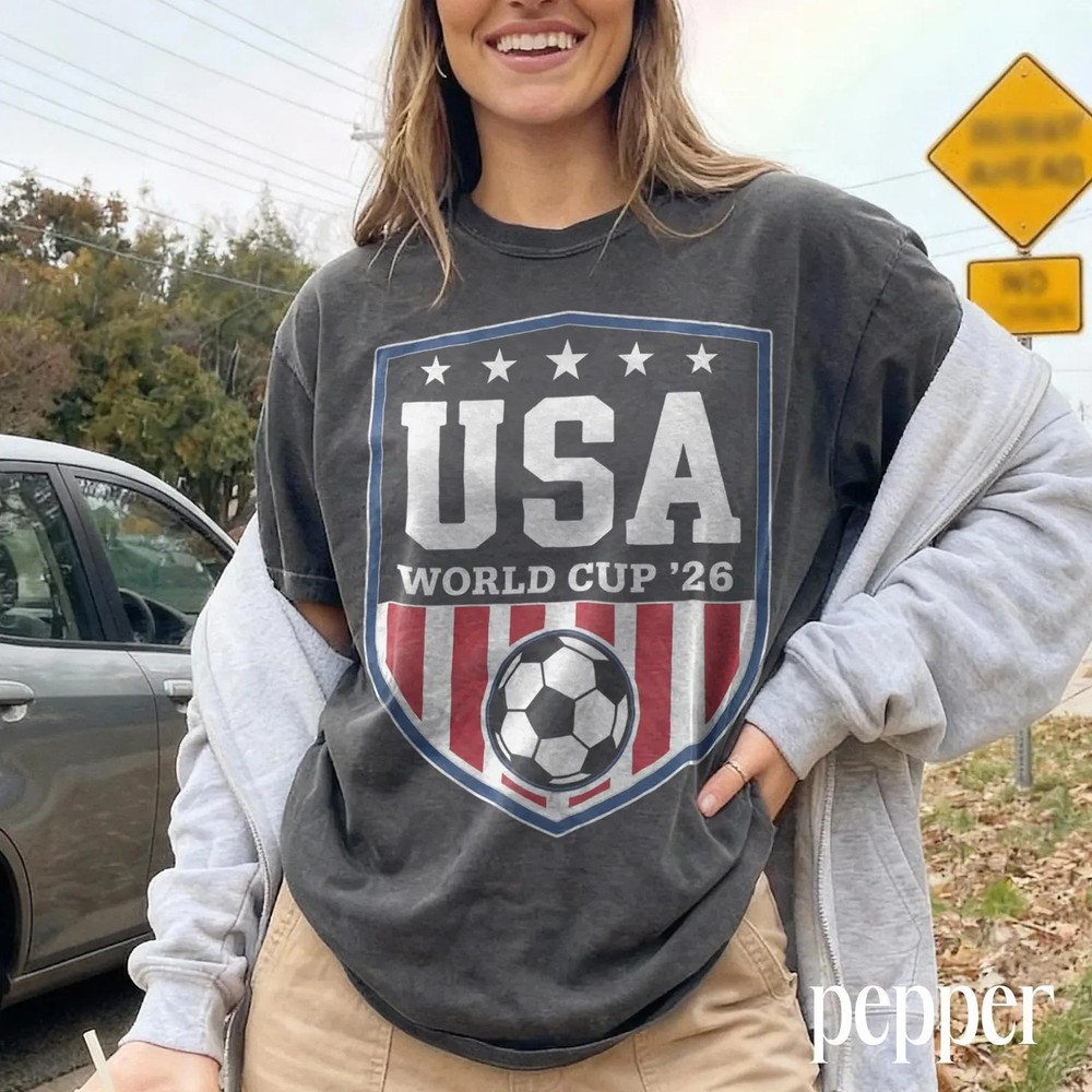 USA World Cup 26 Soccer Shirt, American Flag Football Graphic Tee, Patriotic USA