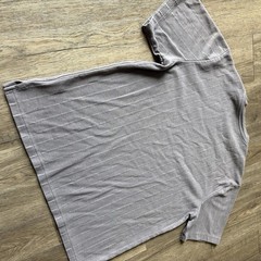 Covington Gray Ribbed Crew Neck Knit T-Shirt Cotton/Poly Solid Mens L Regular