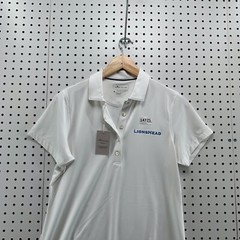 NEW Peter Millar Polo Shirt Womens M White UPF 50+ Sun Protection LIONSHEAD $75