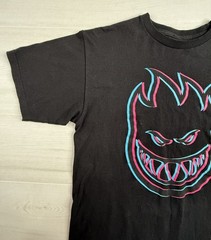 Spitfire Wheels Shirt Skateboard Skater Black Bighead Tee Flame Grunge Mens M