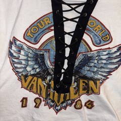 Forever 21 Van Halen Graphic Lace-Up Band Tee Womens Size Small