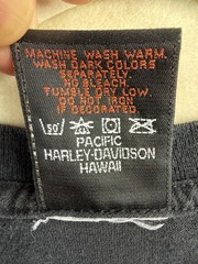 Harley Davidson Men Short Slv Tee Shirt Black Eagle Honolulu Hawaii Pacific XL