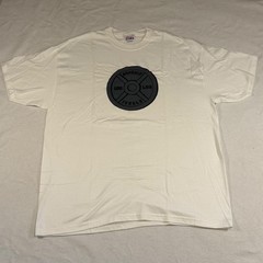Hanes Beefy-T Asphalt Jungle 100 LBS Weight Plate Graphic T-Shirt Mens XL White
