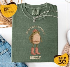 Funny Frog Cowboy Shirt The Only Squat I’m Doin Is Diddly Western Graphic Tee