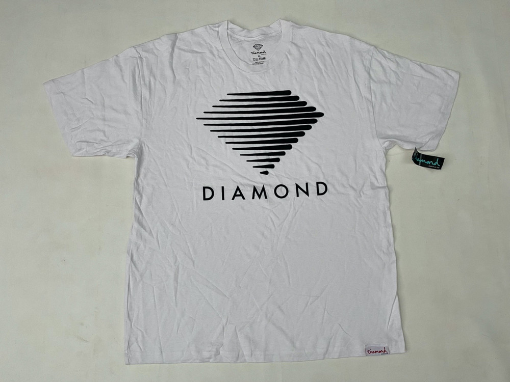 Men’s Diamond Supply Co Logo Men Graphic White T Shirt Size XL