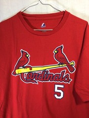 St Louis Cardinals #5 Albert Pujols MLB Licensed Large Cotton T Shirt