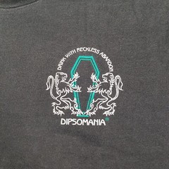 VTG 1997 Dipsomania Drunk Shirt Sz XL Funny Parody Faded See Pics