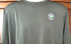 Wimbledon Logo on Graphite Heather T’s 3.8-OZ, 100% Poly Dry-Fit – New