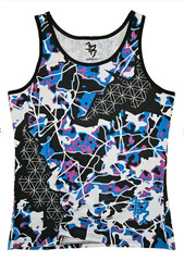 Summer Men’s Festival Tank Top Psychedelic Outfit, Party Shirt S,M,L,XL