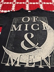Of Mice & Men Moon T-Shirt M Metalcore Warped Tour Hot Topic Emo VTG Y2K