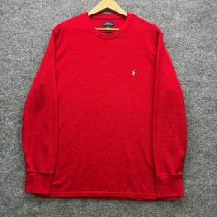 Polo Ralph Lauren Thermal Shirt Mens XL Red Long Sleeve Waffle Thermal Fleece