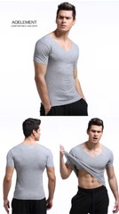 3Pack New Fashion Men’s V Neck Short Sleeve T-Shirt Solid Color Modal Undershirt