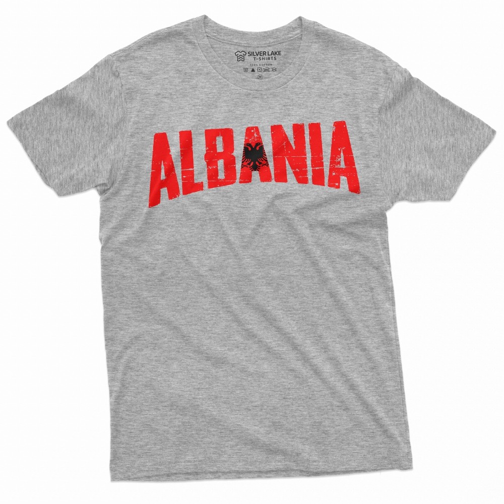 Men’s Albania T-shirt Albanian Coat of arms Flag T-shirt ShqipÃ«ria Nation Shirt