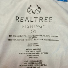 Realtree Fishing LS UPF30 Flex Fabric Grey Shirt – Size 2XL (50-52) NWT