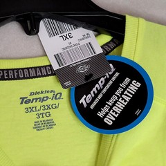 Dickies Fast Dry Shirt Mens 3XL XXXL YELLOW HI VIZ OUTDOOR CASUAL WORK WEAR NWT