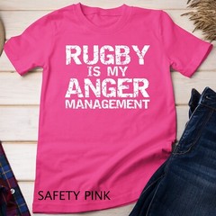 Funny Rugby Quote Vintage Gift Rugby is My Anger Management Unisex T-shirt