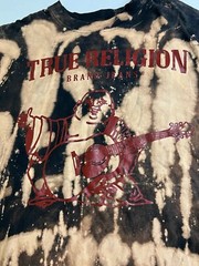 TRUE RELIGION Brown BUDDHA TIE DYE Short Sleeve Small Graphic Lounge T-shirt