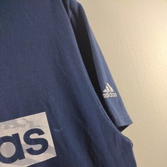 Adidas Men’s XL The Go To Performance Tee Short Sleeve Crew Neck Blue Logo