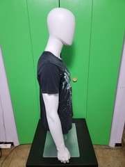 Vintage Krew Skateboarding T Shirt M Black Lightning Hands Wizard *RARE*