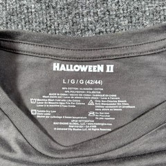 Mad Engine Halloween II Michael Myers Shirt Mens Large Gray Graphic Horror Movie