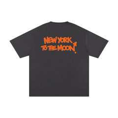 New York Knicks Basketball “To The Moon” T-Shirt NYC Double Sided Tee S-2XL