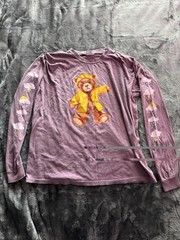 Teddy Fresh Shirt Mens XL Purple Long Sleeve Crippling Anxiety