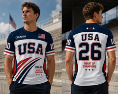 Custom USA Soccer Jersey Personalized Football Shirt Name Number