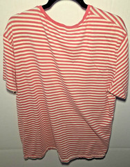 Polo Ralph Lauren T Shirt Mens XL Coral Cream Striped Pocket Pony Tee