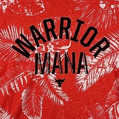 Under Armour Project Rock Tshirt Men XXL Red White Warrior Mana Palm AOP Workout