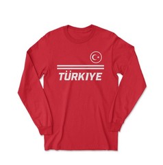 Turkiye Soccer Fans Yilmaz 9 Jersey Style Long Sleeve T-Shirt