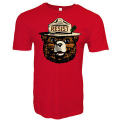 RESIST SMOKEY THE BEAR FASCISM ANTI TRUMP MAGA Political T-Shirt