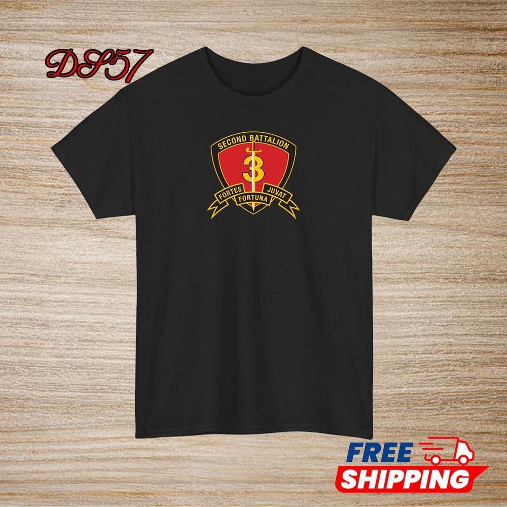 2nd Battalion 3rd Marine Regiment USMC Logo T-Shirt S to 5XL Made In USA