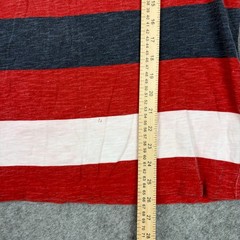 Y2K Ditch Plains T Shirt Mens Medium Red White Blue Striped V-Neck Grunge Skate