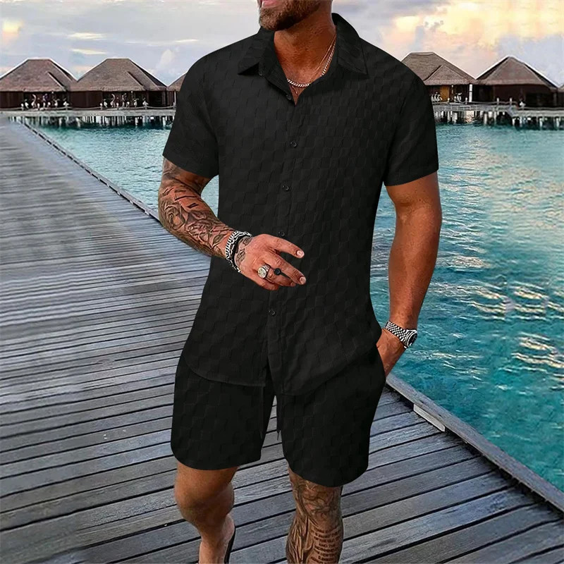 6 colors European and American new summer men’s fashion pure color casual