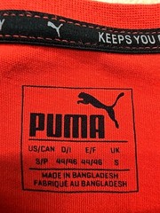 Puma Red Cotton Short Sleeve Crew Neck T-Shirt Mens S