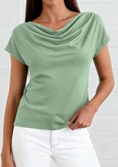 Womens Tops Dressy Casual Clothing 2026 Summer Cowl Neck Short Sleeve Blouses…