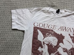 Gouge Away Shirt Mens Small White Deathwish Graphic Punk Hardcore Tee Tultex