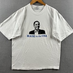 Vintage Barack Obama Shirt Mens XL White Birth Certificate President Y2K RARE