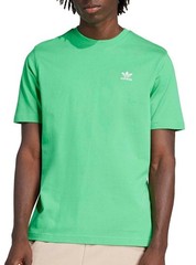Mens M ADIDAS ORIGINALS logo ESSENTIALS TREFOIL TEE SHIRT GREEN JN0235 med NEW