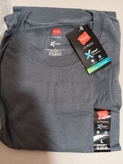 Lot Of 5 – Hanes Mens Ultimate X-Temp T-Shirt Size L Crew Neck Short Sleeve Gray