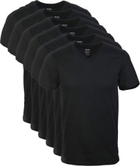 Men’s V-Neck T-Shirts 3-Pack Soft Breathable Cotton Tag-Free Moisture Wicking
