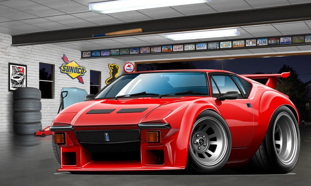 DeTomaso Pantera GT4 Exotic Car Art Print NEW