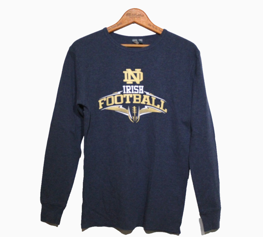 Notre Dame LS T-Shirt Size US Men Small Irish Football Waffle Long Sleeve NCAA