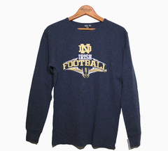 Notre Dame LS T-Shirt Size US Men Small Irish Football Waffle Long Sleeve NCAA