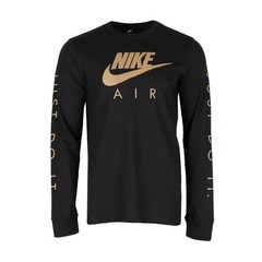 Nike Air Men’s Black & Gold Long Sleeve Reflective T-Shirt